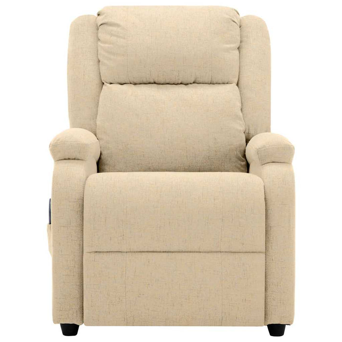 Fotoliu de masaj, crem, material textil WALTI