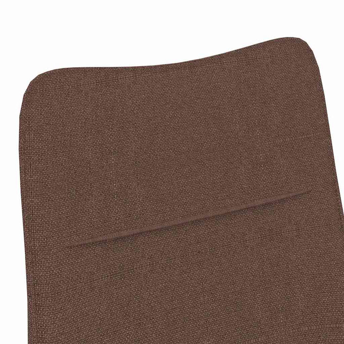 Fotoliu cu taburet, maro, material textil WALTI