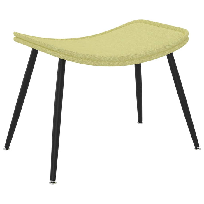 Fotoliu cu taburet, verde, material textil WALTI