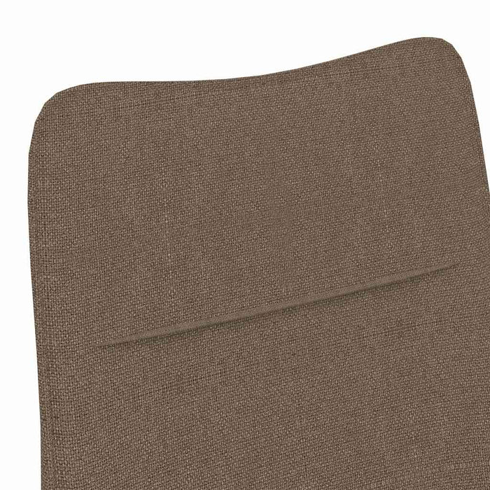 Fotoliu cu taburet, gri taupe, material textil WALTI