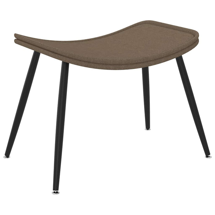 Fotoliu cu taburet, gri taupe, material textil WALTI