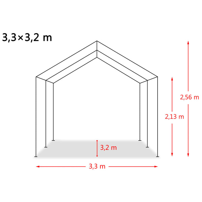 Cort de animale detașabil verde închis 3,3x3,2m PVC 550g/m² - WALTI WALTI