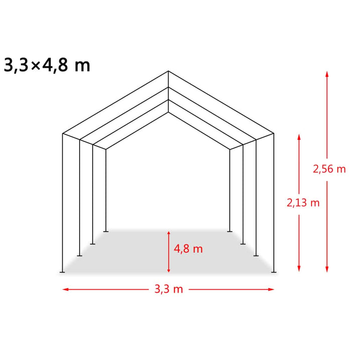 Cort de animale detașabil verde închis 3,3x4,8m PVC 550g/m² - WALTI WALTI