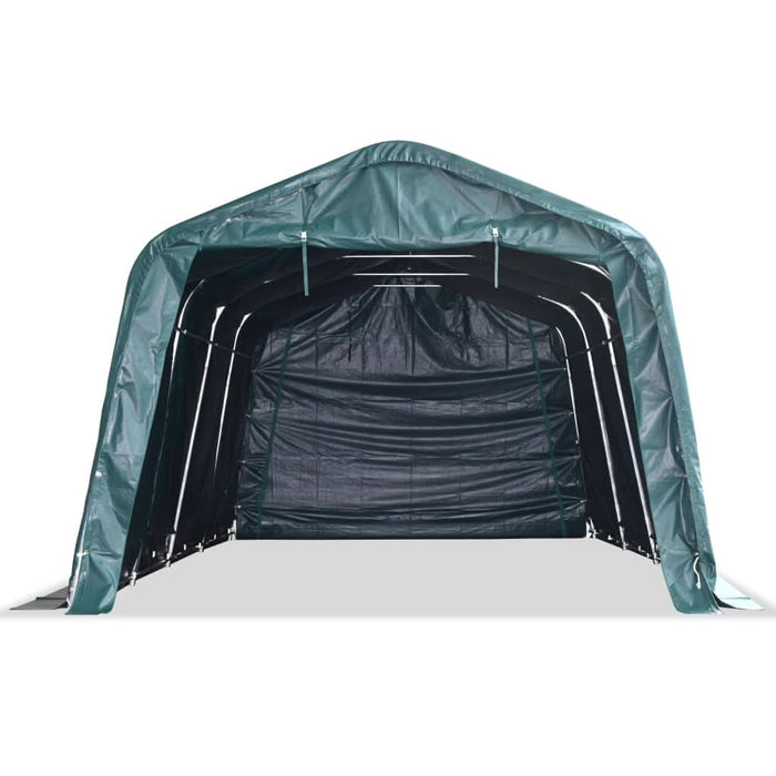 Cort mobil pentru animale verde închis 3,3x6,4m PVC 550g/m² - WALTI WALTI
