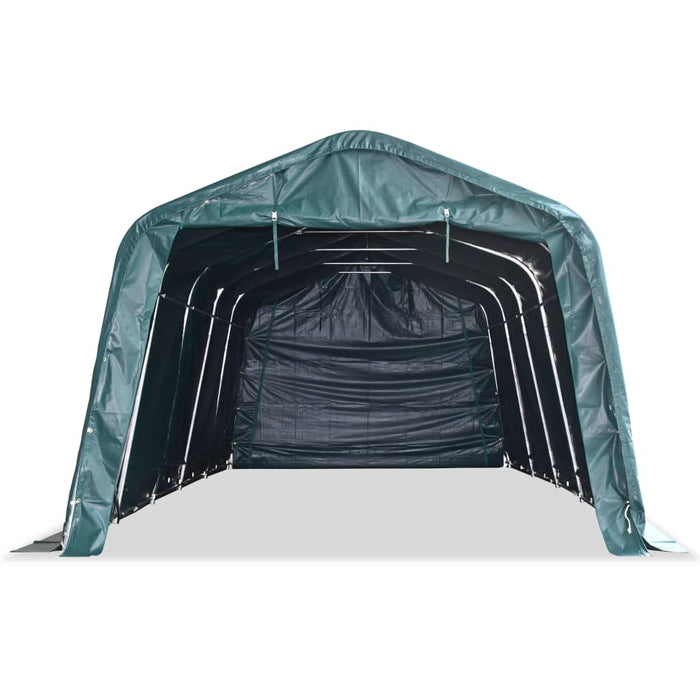 Cort de animale detașabil verde închis 3,3x8 m PVC 550g/m² - WALTI WALTI