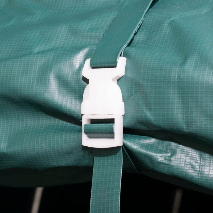 Cort de animale detașabil verde închis 3,3x8 m PVC 550g/m² - WALTI WALTI