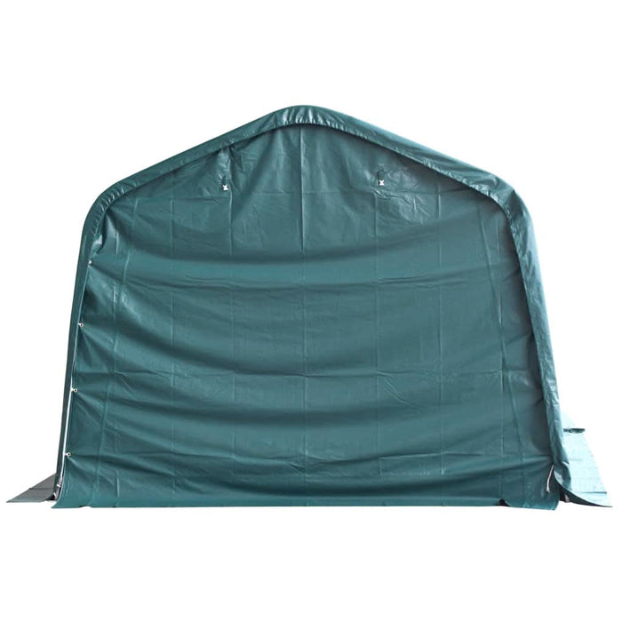 Cort mobil pentru animale verde închis 3,3x16 m PVC 550 g/m² - WALTI WALTI