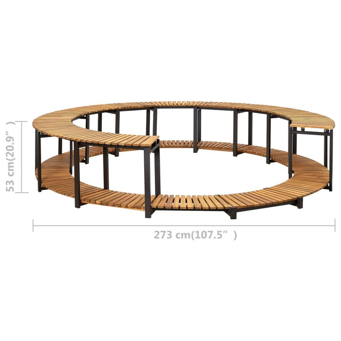 Mobilier de împrejmuire spa, 273x53 cm, lemn masiv de acacia - WALTI WALTI