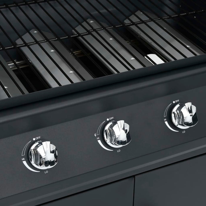 Grătar pe gaz, 4+1 zone de gătit, negru, oțel - WALTI WALTI