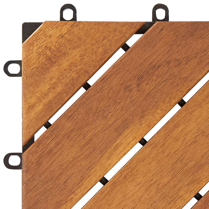 Plăci pentru Deck 10 pcs Maro 30 x 30 cm Lemn de Acacia - WALTI WALTI