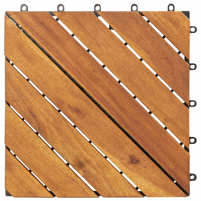 Plăci pentru Deck 10 pcs Maro 30 x 30 cm Lemn de Acacia - WALTI WALTI