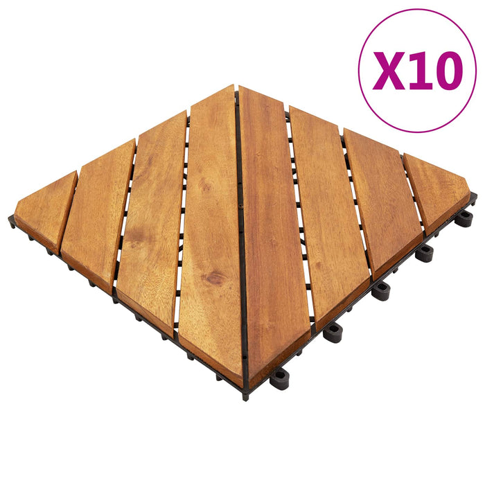 Plăci pentru Deck 10 pcs Maro 30 x 30 cm Lemn de Acacia - WALTI WALTI