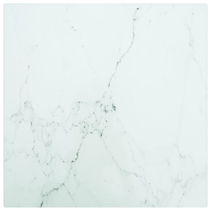 Blat masă alb 30x30 cm 6 mm sticlă securizată design marmură - WALTI WALTI