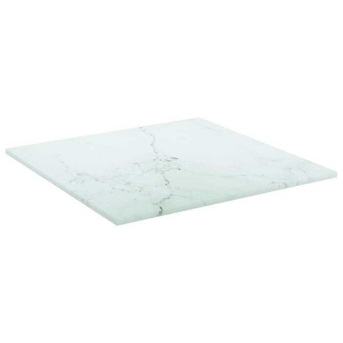 Blat masă alb 30x30 cm 6 mm sticlă securizată design marmură - WALTI WALTI