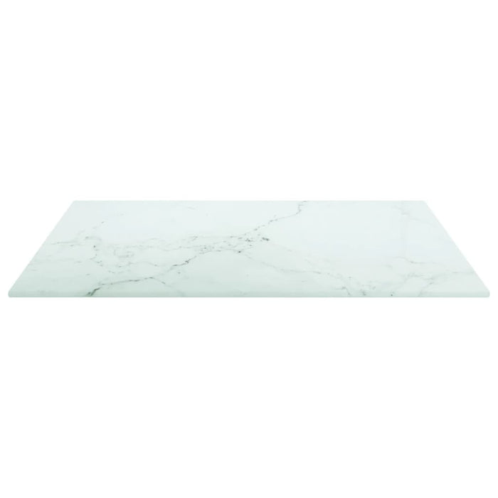 Blat masă alb 50x50 cm 6 mm sticlă securizată design marmură - WALTI WALTI