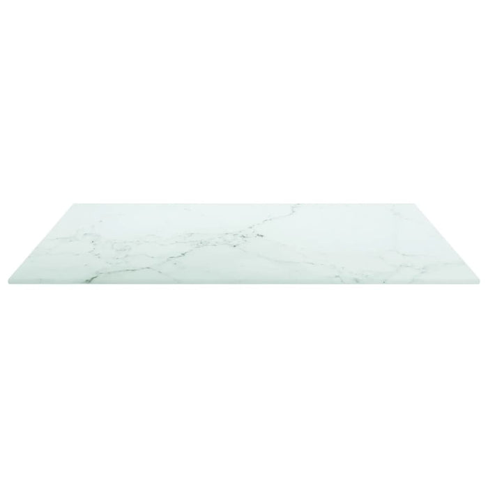 Blat masă alb 60x60cm 6mm sticlă securizată, design de marmură - WALTI WALTI