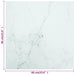 Blat masă alb 60x60cm 6mm sticlă securizată, design de marmură - WALTI WALTI