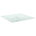 Blat masă alb 70x70 cm 6 mm sticlă securizată design marmură - WALTI WALTI