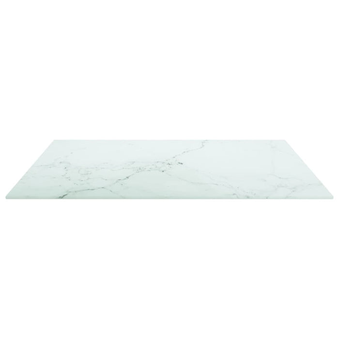 Blat masă alb 70x70 cm 6 mm sticlă securizată design marmură - WALTI WALTI