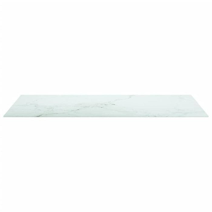 Blat masă alb 100x50 cm 6 mm sticlă securizată design marmură - WALTI WALTI