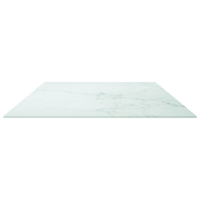 Blat masă alb 120x65cm 8mm sticlă securizată, design de marmură - WALTI WALTI