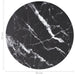 Blat masă negru Ø70x0,8 cm, sticlă securizată cu design marmură - WALTI WALTI