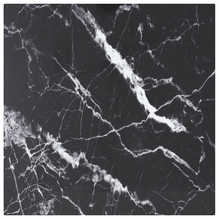 Blat masă negru 40x40 cm 6 mm sticlă securizată design marmură - WALTI WALTI