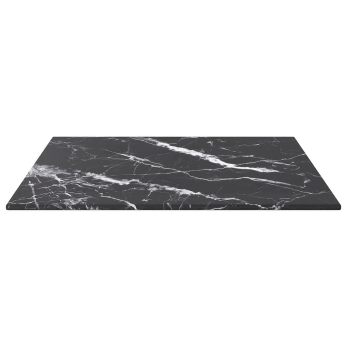 Blat masă negru 40x40 cm 6 mm sticlă securizată design marmură - WALTI WALTI
