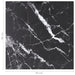 Blat masă negru 40x40 cm 6 mm sticlă securizată design marmură - WALTI WALTI
