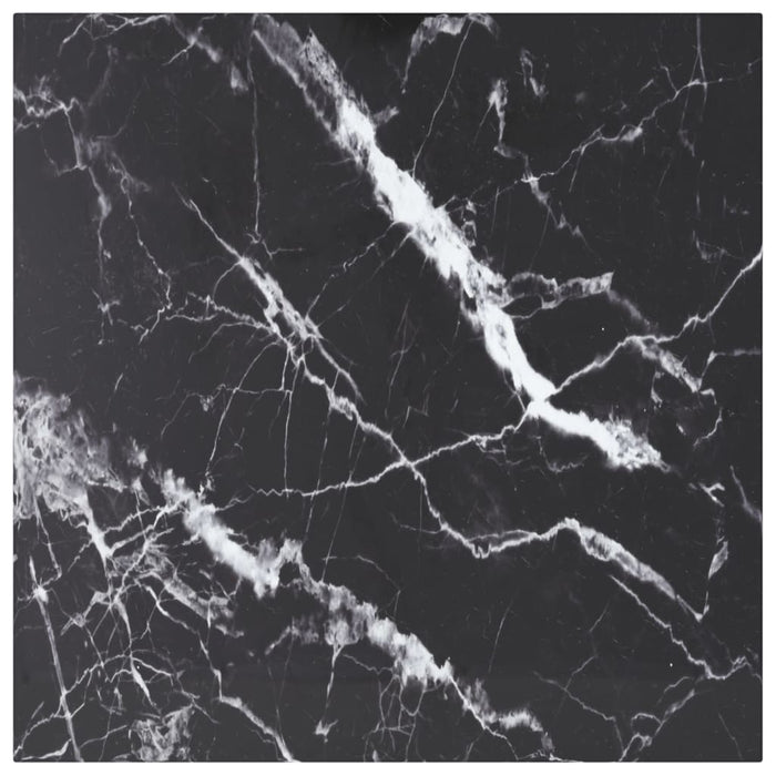 Blat masă negru 60x60cm 6mm sticlă securizată design de marmură - WALTI WALTI