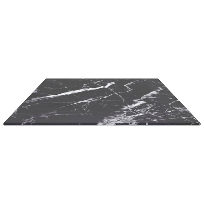 Blat masă negru 100x50 cm 6 mm sticlă securizată design marmură - WALTI WALTI