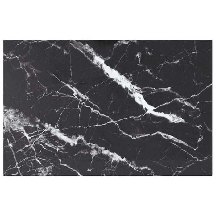 Blat masă negru 100x62 cm 8mm sticlă securizată design marmură - WALTI WALTI