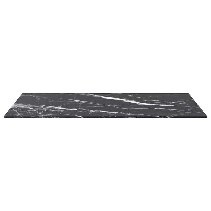 Blat masă negru 100x62 cm 8mm sticlă securizată design marmură - WALTI WALTI