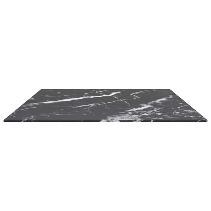 Blat masă negru 100x62 cm 8mm sticlă securizată design marmură - WALTI WALTI