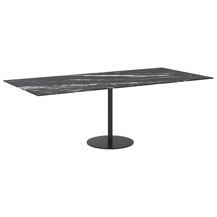 Blat masă negru 100x62 cm 8mm sticlă securizată design marmură - WALTI WALTI