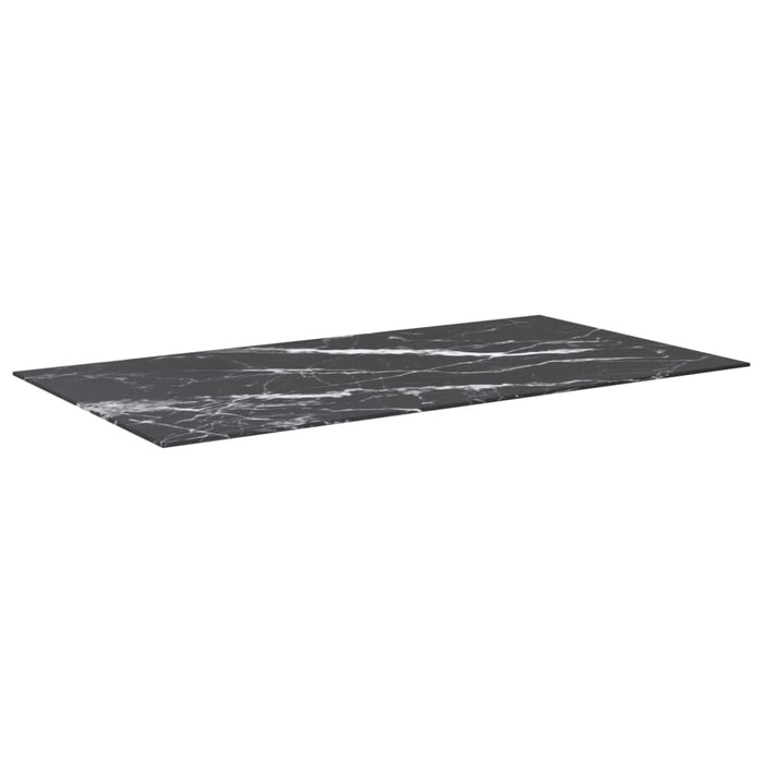 Blat masă negru 120x65 cm 8mm sticlă securizată design marmură - WALTI WALTI