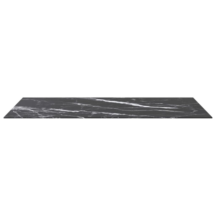 Blat masă negru 120x65 cm 8mm sticlă securizată design marmură - WALTI WALTI