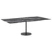 Blat masă negru 120x65 cm 8mm sticlă securizată design marmură - WALTI WALTI
