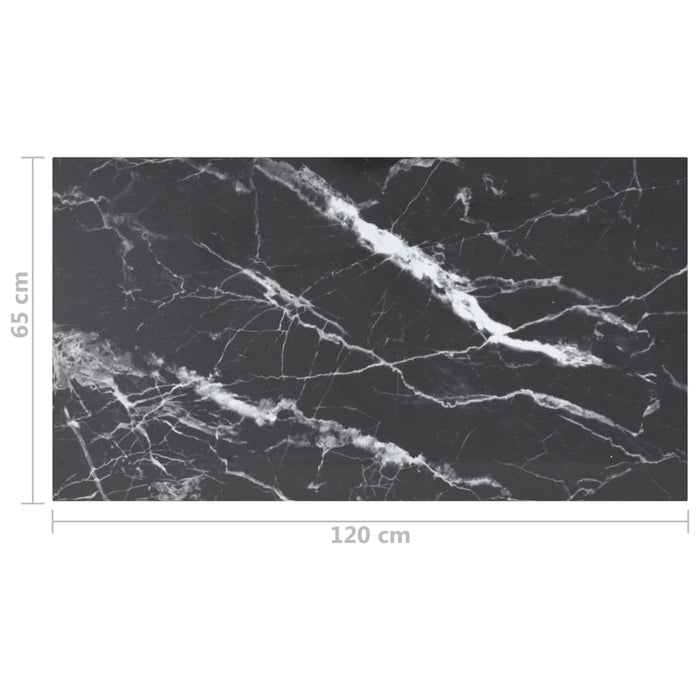 Blat masă negru 120x65 cm 8mm sticlă securizată design marmură - WALTI WALTI