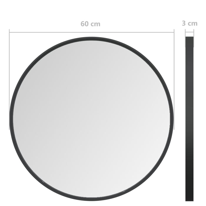 Oglindă de perete, negru, 60 cm WALTI