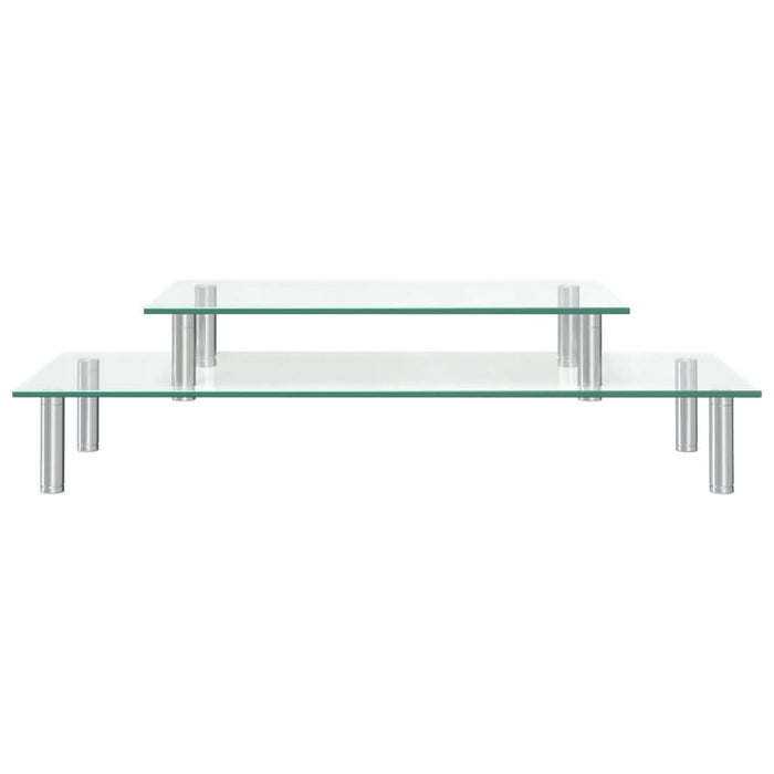 Suport de monitor cu 2 niveluri, transparent, sticlă - WALTI WALTI