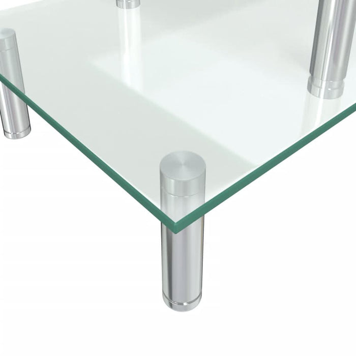 Suport de monitor cu 2 niveluri, transparent, sticlă - WALTI WALTI