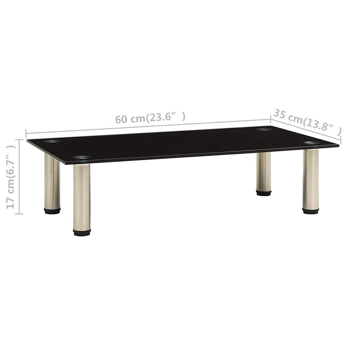 Suport TV, negru, 60 x 35 x 17 cm, sticlă securizată - WALTI WALTI