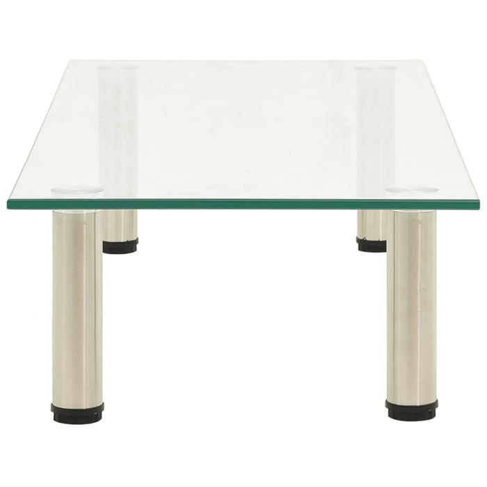 Suport TV, transparent, 80 x 35 x 17 cm, sticlă securizată - WALTI WALTI