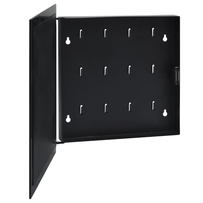 Casetă pentru chei cu tablă magnetică, negru, 35 x 35 x 4 cm WALTI