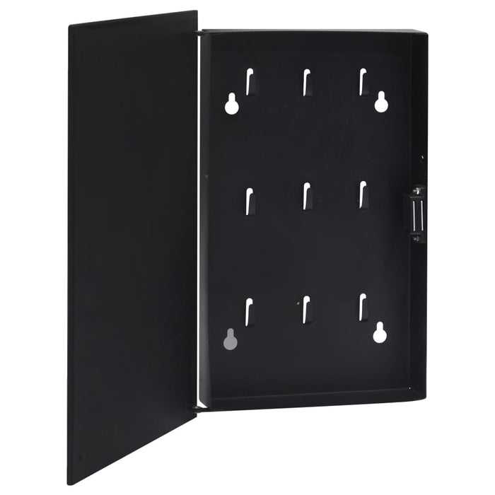Casetă pentru chei cu tablă magnetică, negru, 30 x 20 x 4 cm WALTI