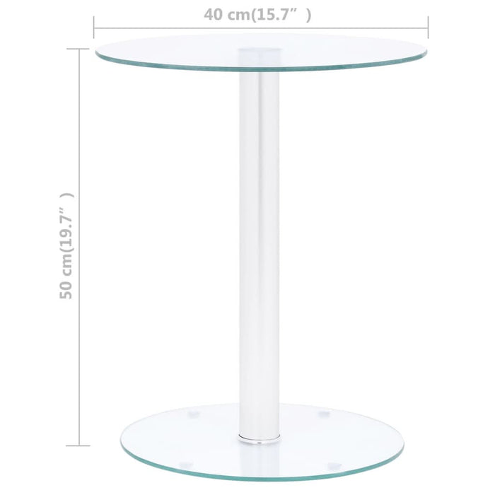 Măsuță de cafea, transparent, 40 cm, sticlă securizată - WALTI WALTI