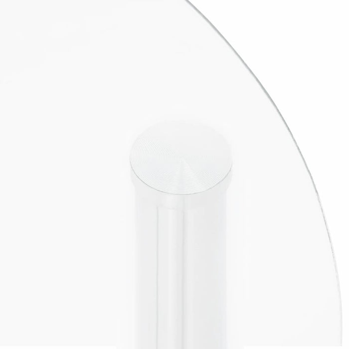 Masă laterală 2 niveluri, transparent, 38 cm, sticlă securizată WALTI