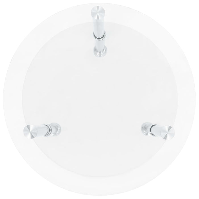 Masă laterală 2 niveluri, transparent, 38 cm, sticlă securizată WALTI