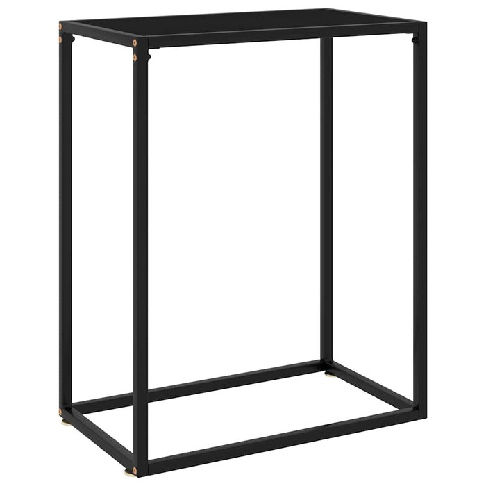 Masă consolă, negru, 60x35x75 cm, sticlă securizată - WALTI WALTI